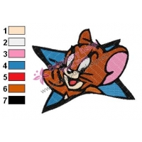 Tom and Jerry Logo Embroidery Design